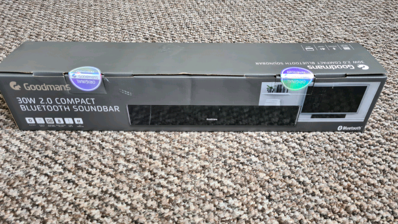goodmans 30w 2.0 compact soundbar